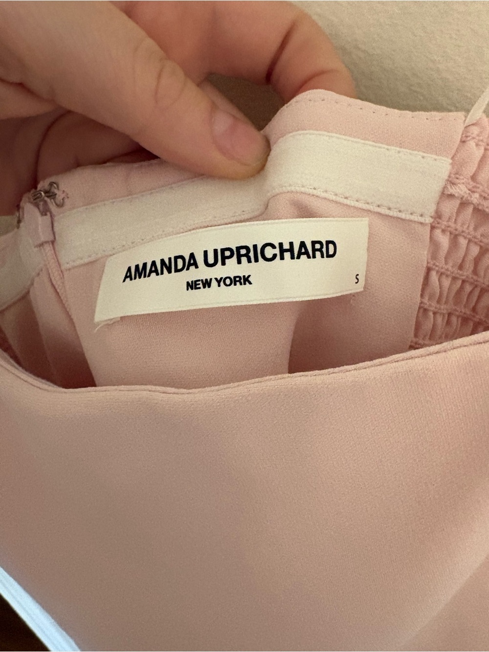 Amanda Uprichard Strapless Blush Pink Maxi Dress with High Slit - Picture 4 of 4